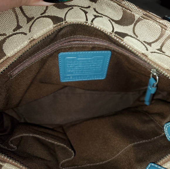 COACH SLATE BLUE HAMPTON TOTE PURSE - Picture 8 of 8